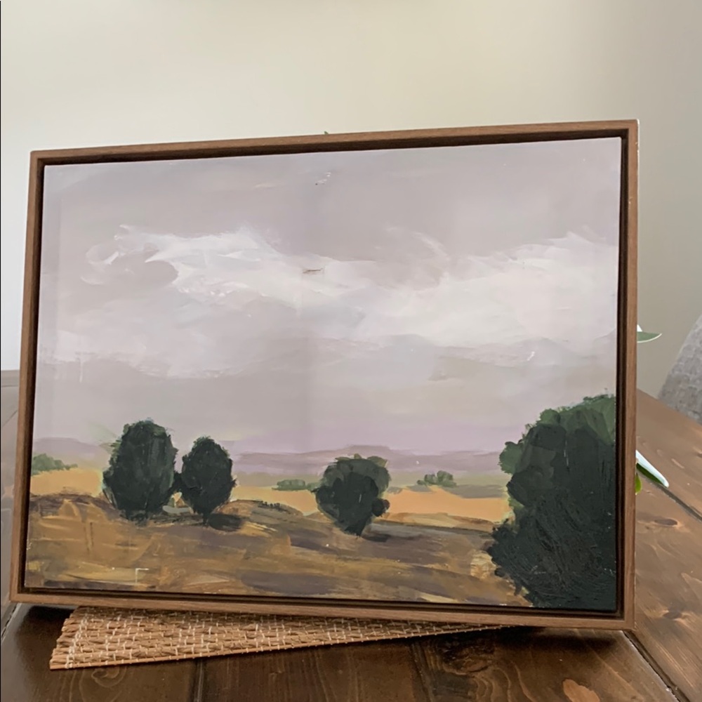 " Autumn Fields " Painting Print wall art‎ wooden frame landscape